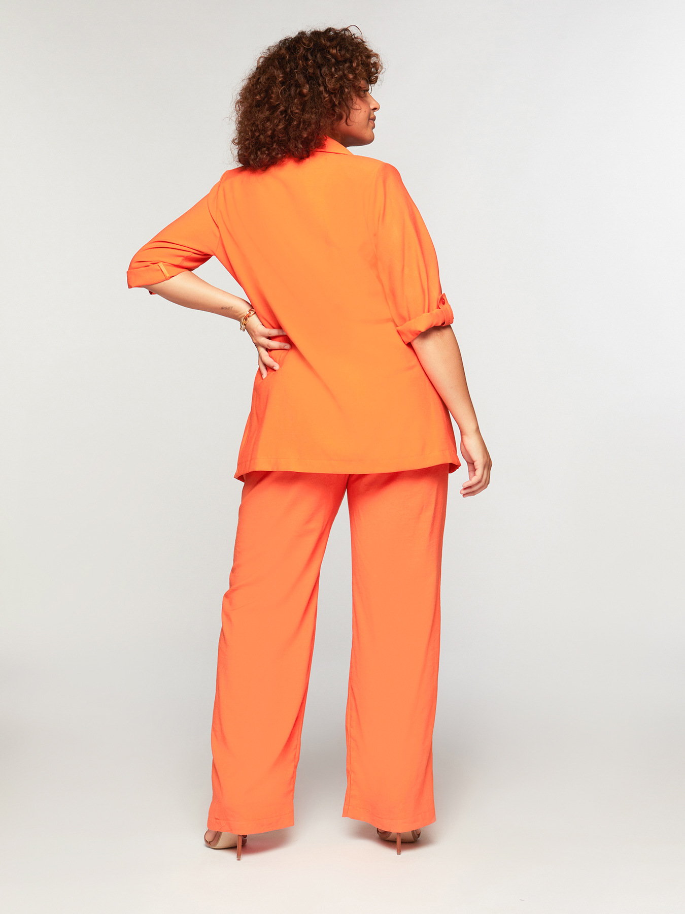 Open-front viscose blazer image number 1