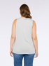 Two-material top with V-neck image number 1