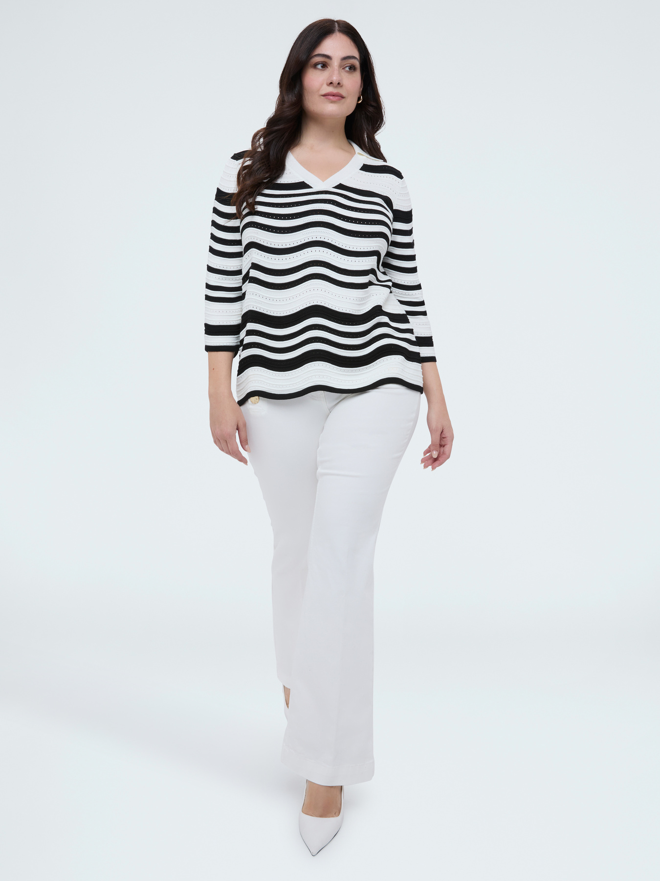 Polo collar sweater image number 3