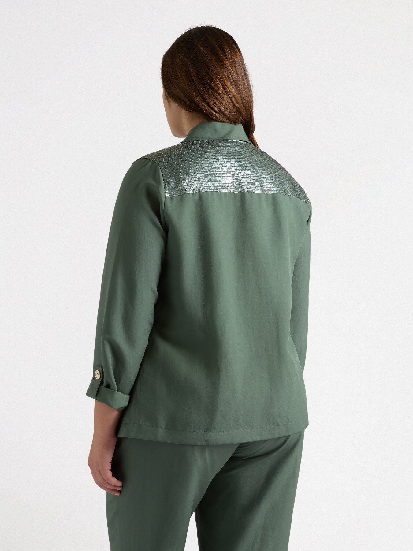 Oversized shirt with embroidery image number 2