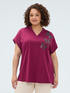Two-tone t-shirt with sequin butterflies image number 0