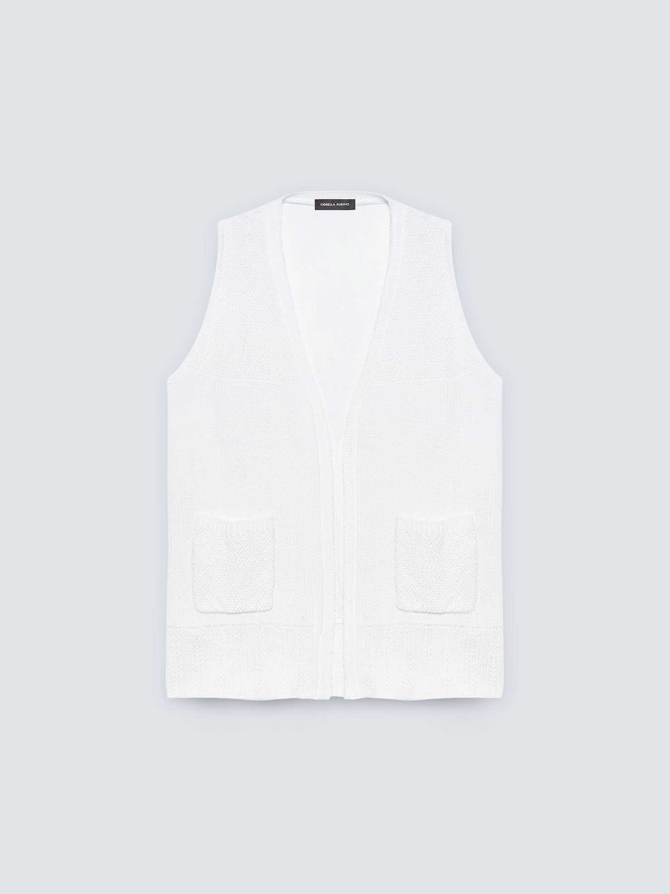 Chaleco largo efecto ganchillo image number 4