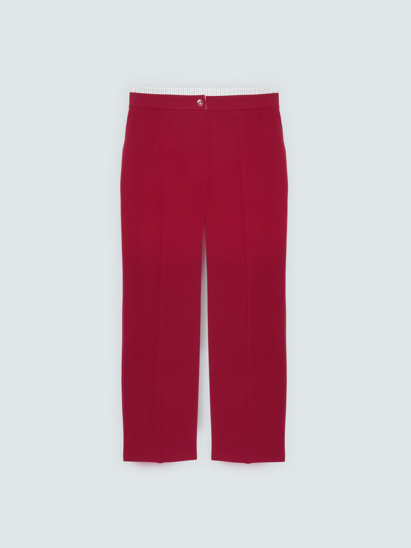 Pantalon Wide Leg avec d&eacute;tail &agrave; rayures &agrave; la taille image number 4