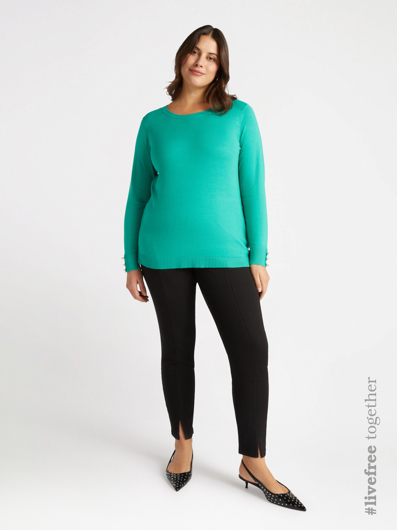 Jeggings with slits at the hem image number 0