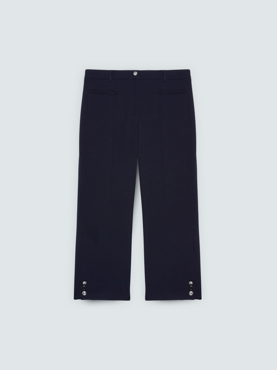 Pantalon cropped en tissu stretch