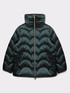 Down jacket with wave top-stitching image number 3
