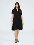 Dress with polo collar and jewel button image number 3