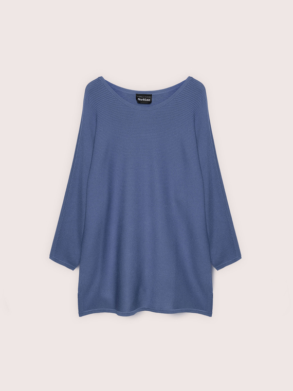 Jersey de mezcla de viscosa con canal&eacute; horizontal
