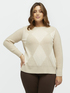Pull avec losanges et micro-paillettes image number 3