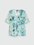 Bedruckte Bluse mit Volant image number 4