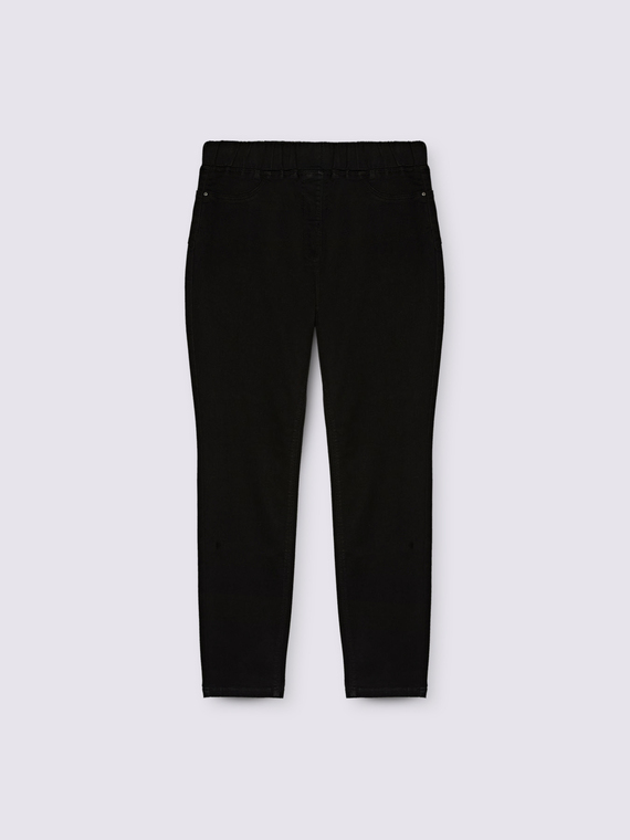 Total black jeggings with elasticated waist