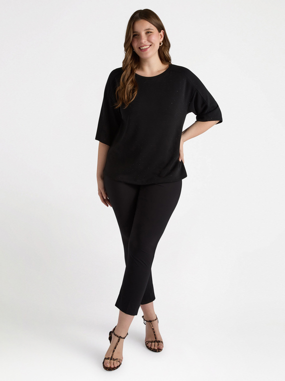 Fiorella Rubino - Pantaloni New York Donna, Nero Taglia: S (48-50 IT)