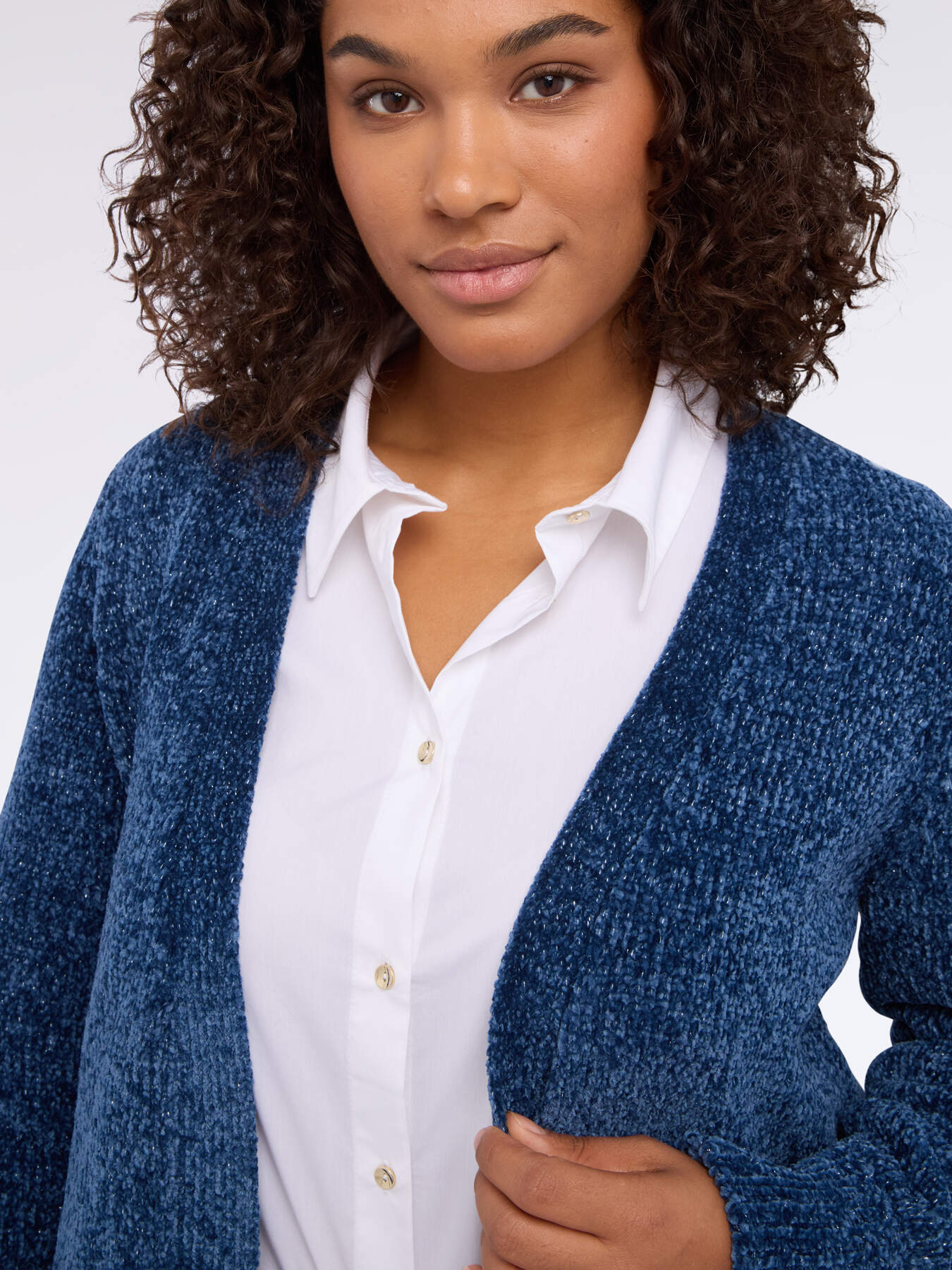 Cardigan long en chenille image number 3