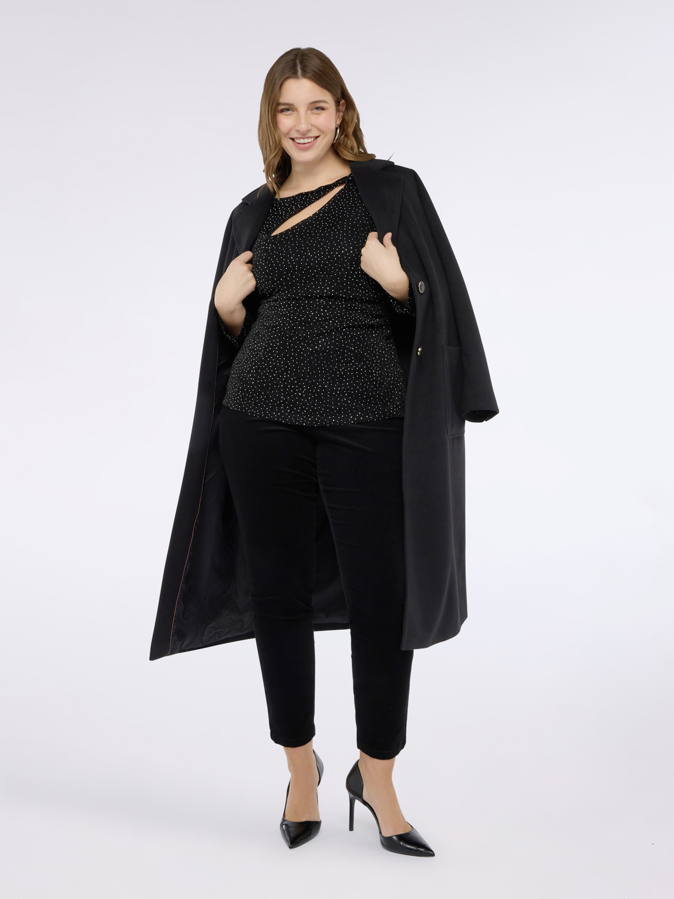 T-shirt in jersey con strass image number 1