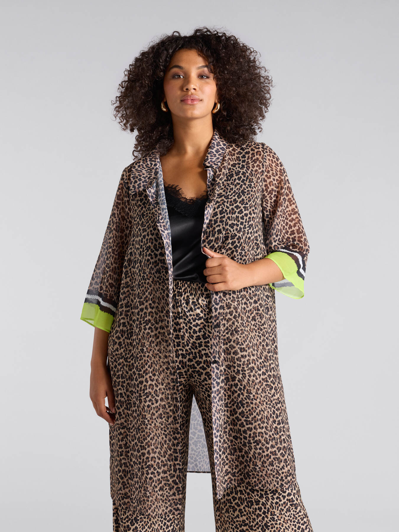 Animal print kaftan shirt image number 3