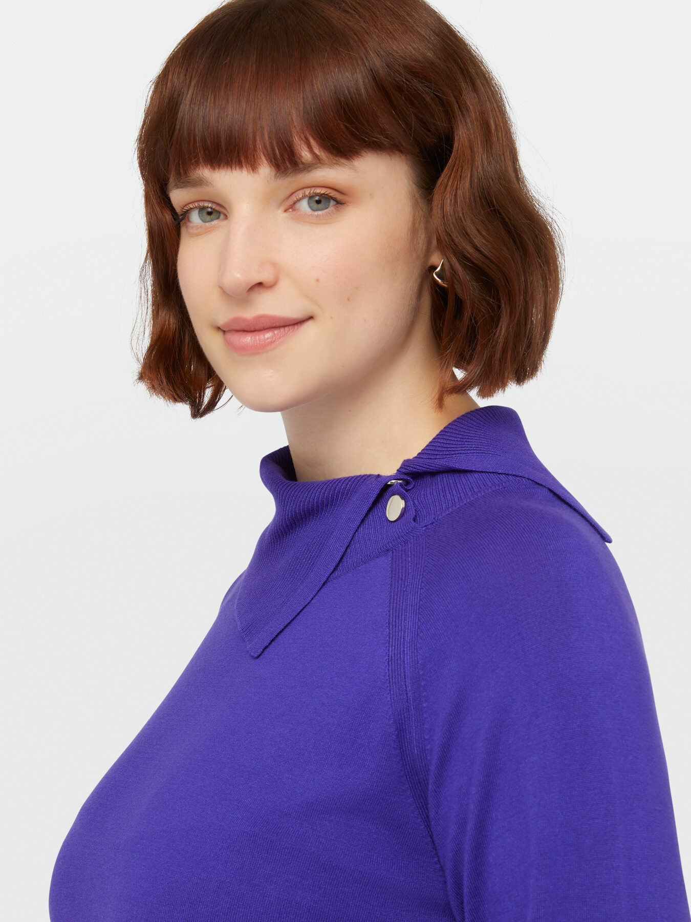 LENZING&trade; ECOVERO&trade; viscose sweater with buttons image number 3