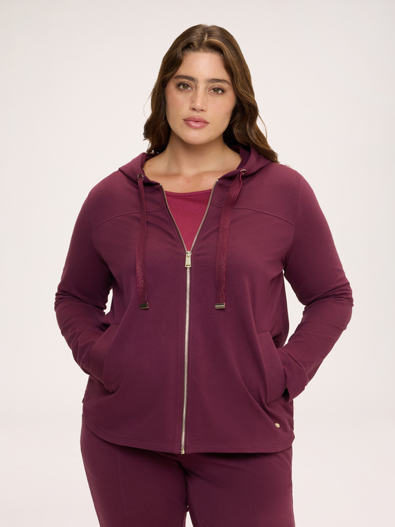 Sweat &agrave; capuche avec cordon de serrage