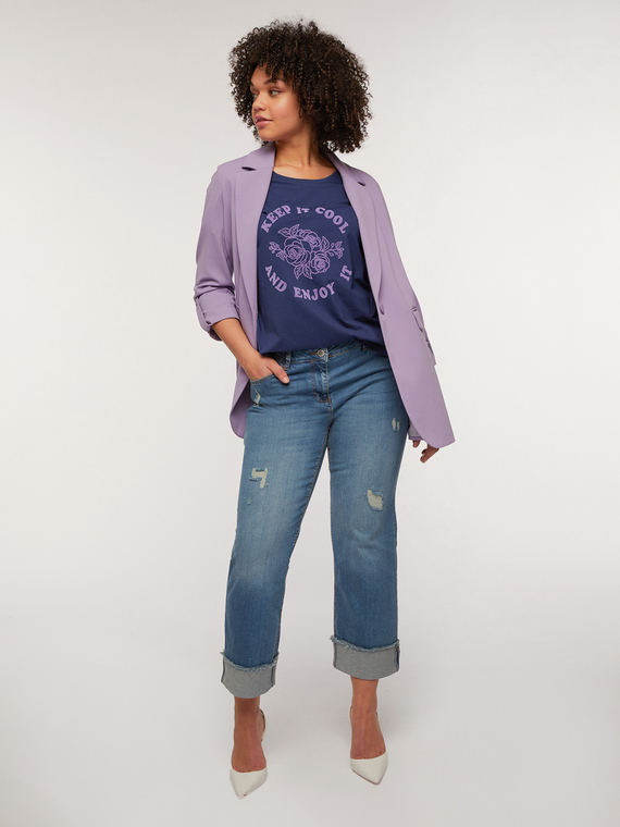 Fiorella Rubino T-shirt con stampa effetto velluto Donna