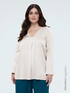 V-neck blouse in viscose satin image number 0