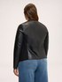 Biker jacket with mandarin collar image number 1