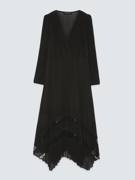 Kleid DREAM aus plissiertem Georgette