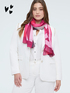 Long scarf with colorful print image number 0