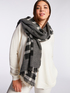 Patterned scarf with fringes image number 2