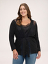 Lace cardigan with micro sequins image number 0