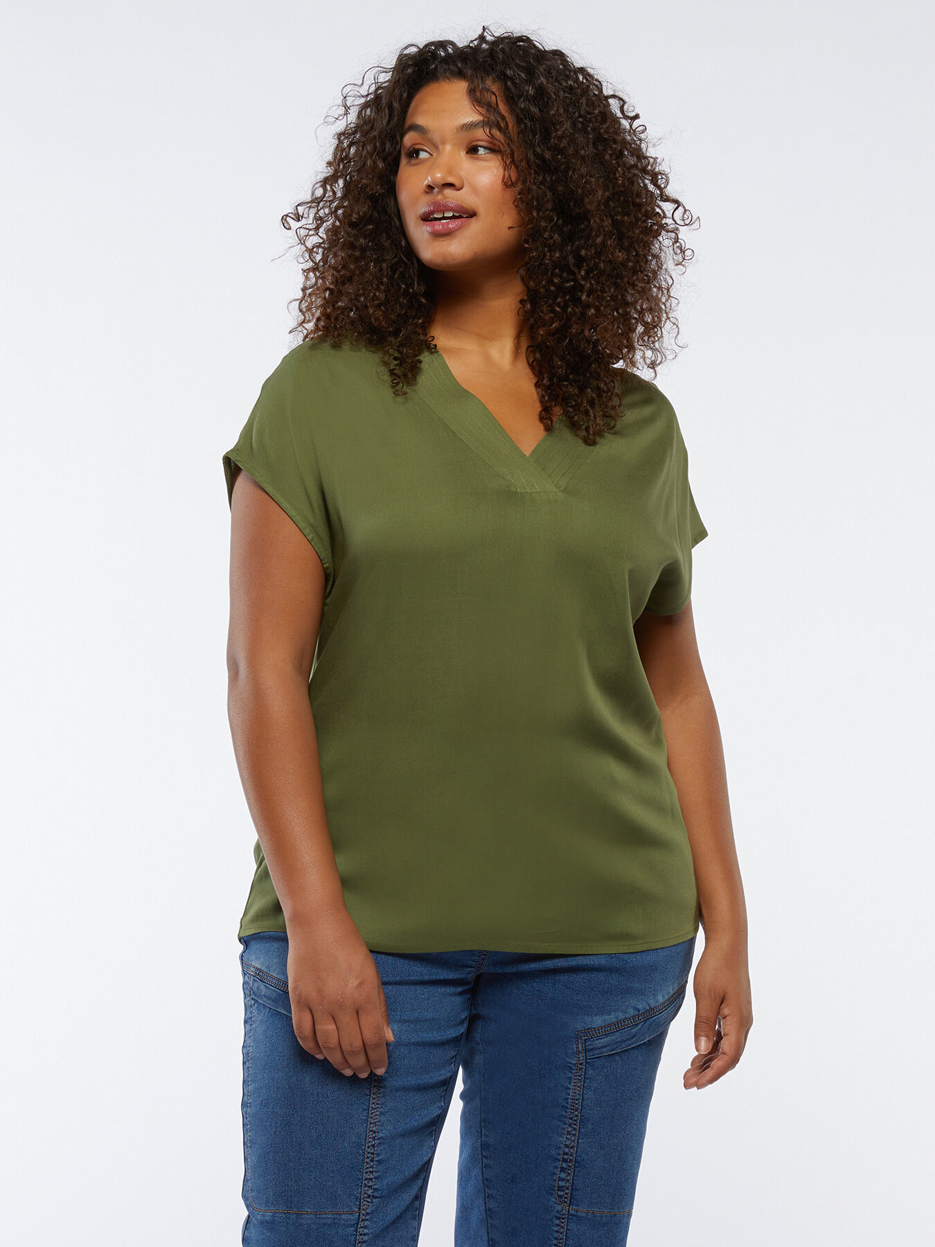 v neck high low t shirt