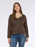 Asymmetrical laminated effect cardigan image number 0
