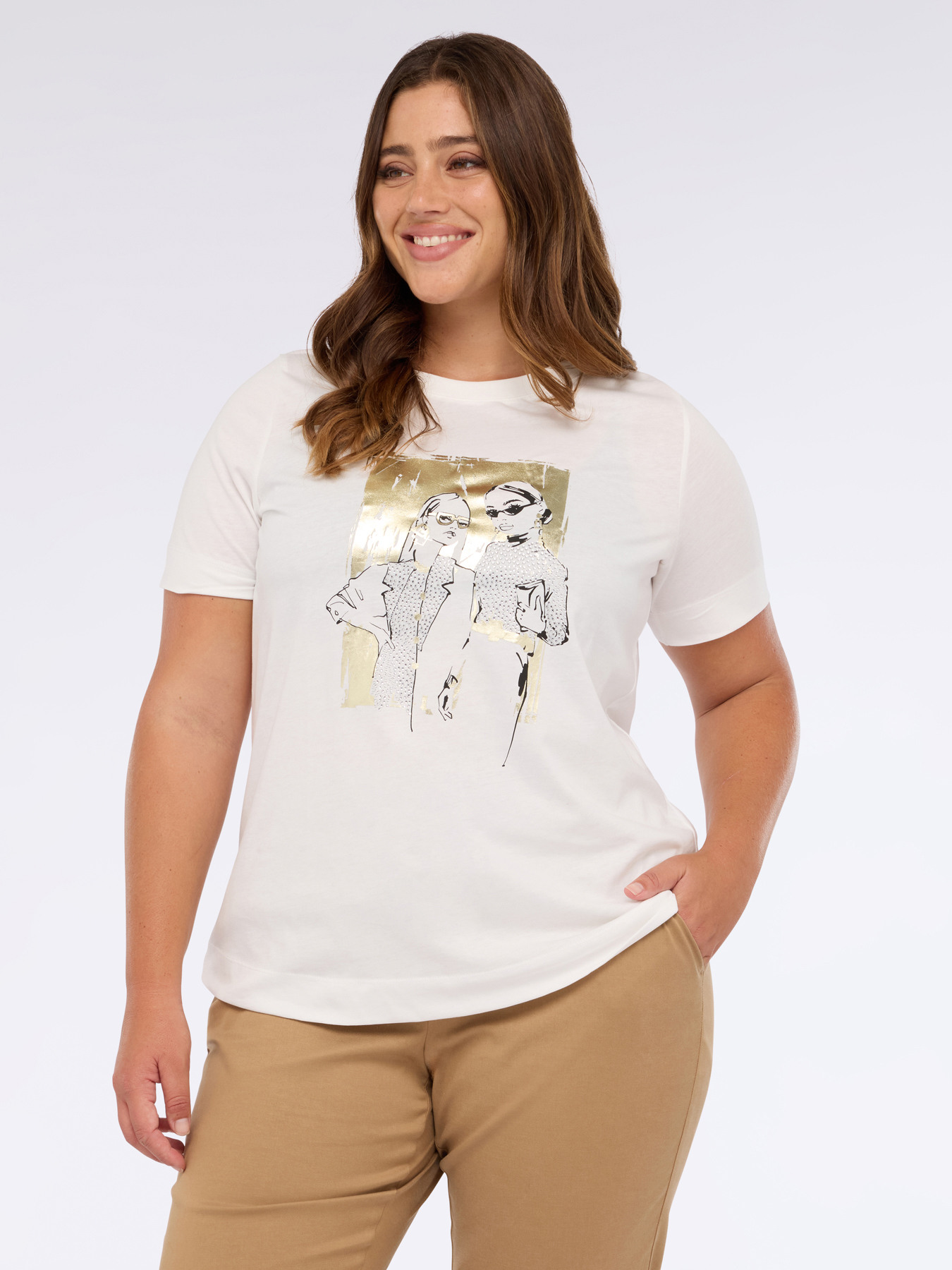 Camiseta de punto jersey con estampado image number 0