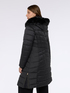 Long bi-material down jacket image number 1