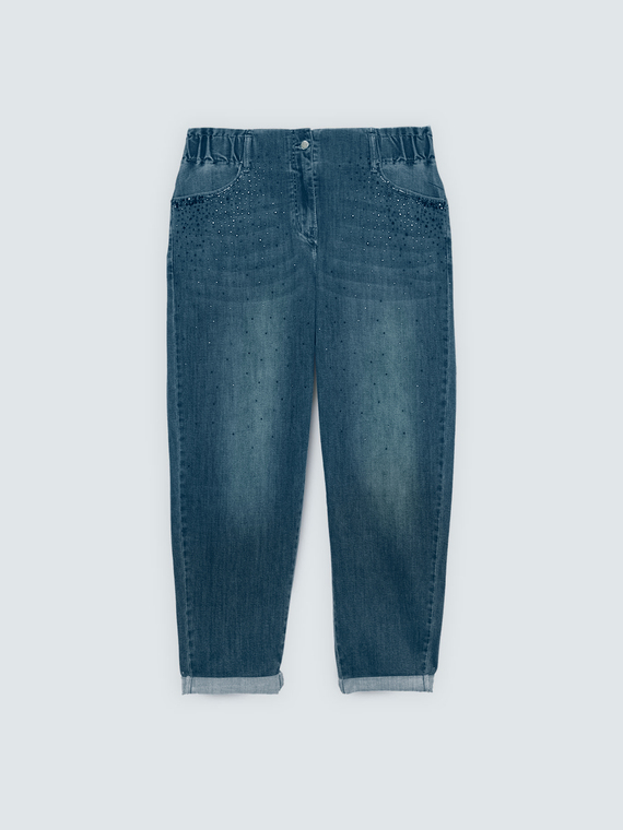 Balloon Jeans with rhinestones