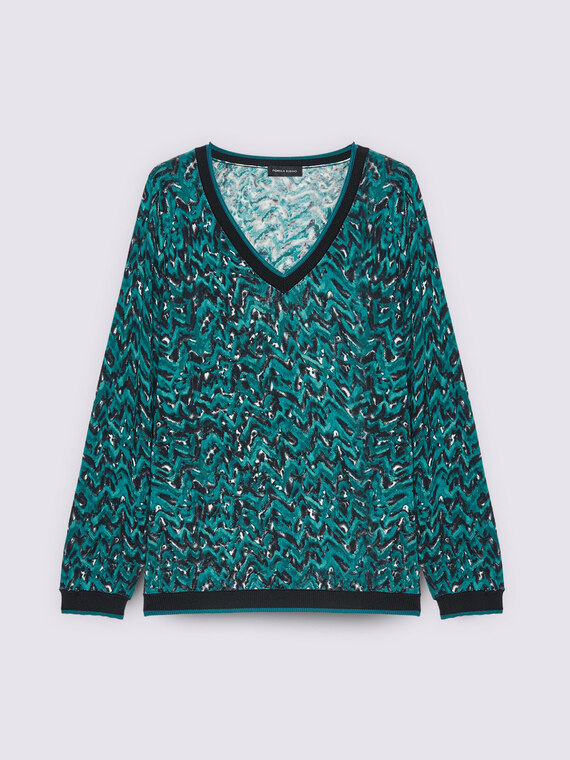 Pullover mit abstraktem Aufdruck