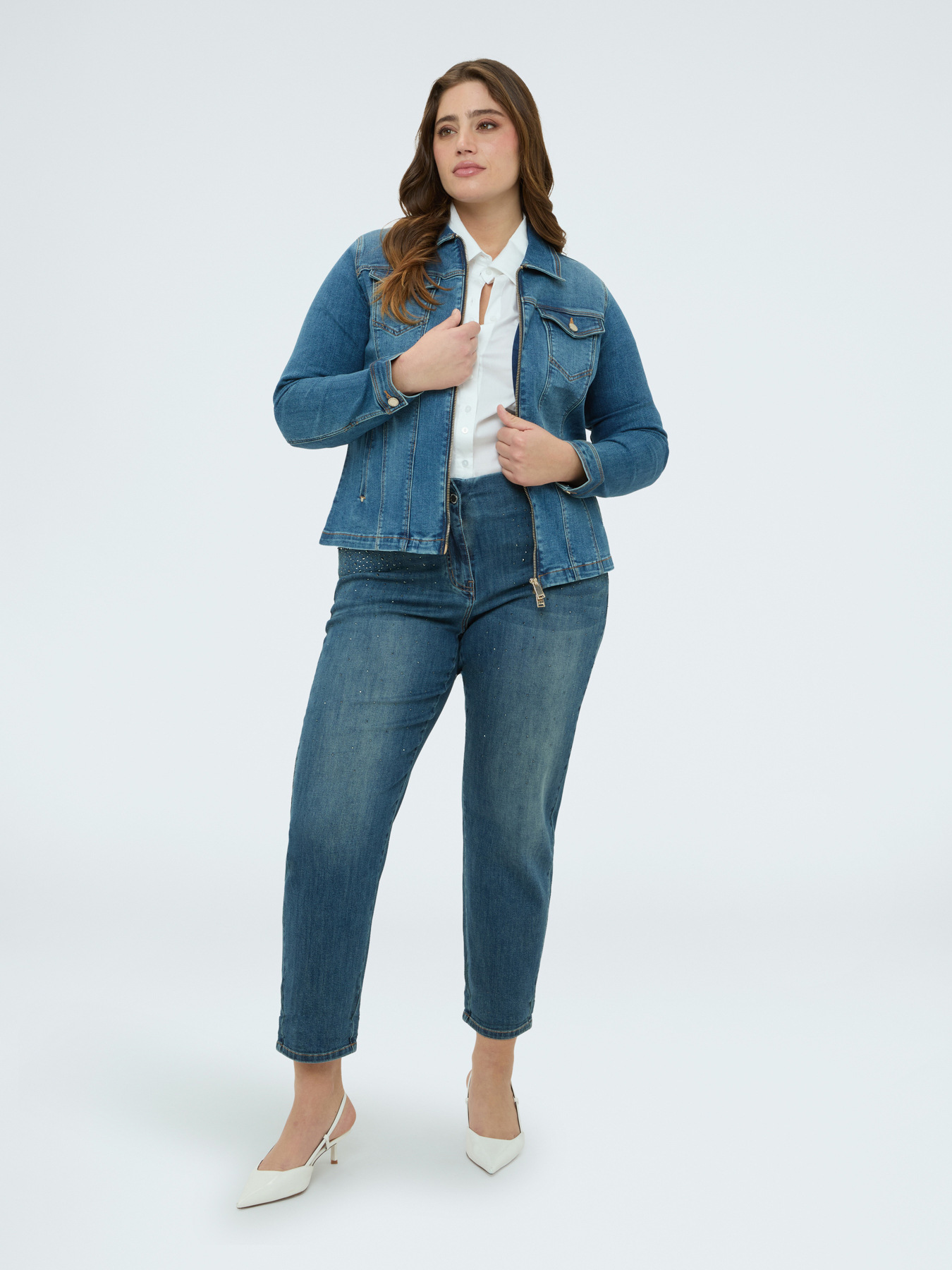 Jeansjacke mit Rei&szlig;verschluss image number 2