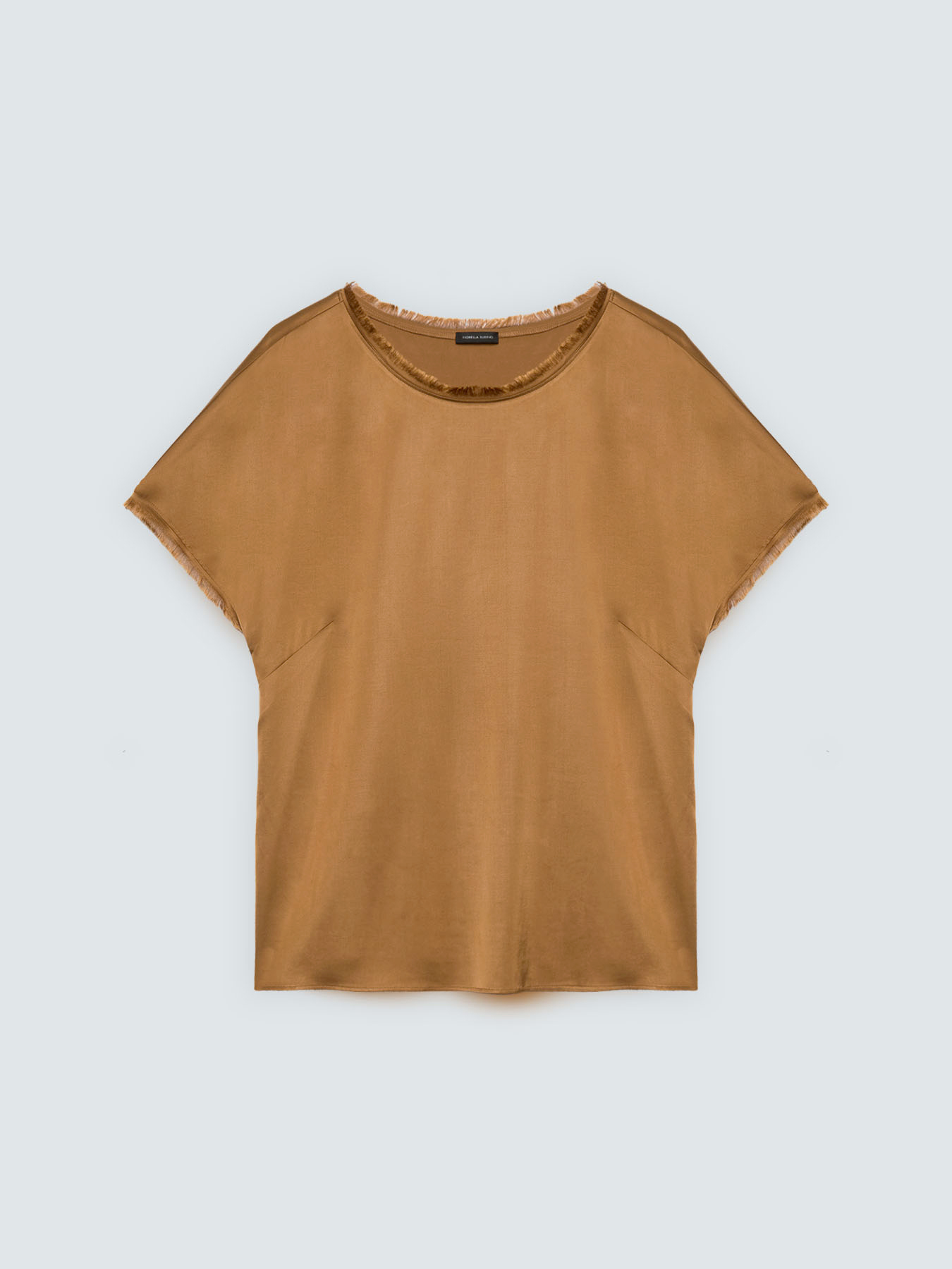 Satin top with fringed details image number 4