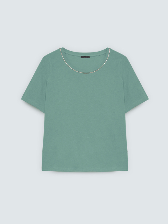 Cotton t-shirt with luminous appliqu&eacute;s