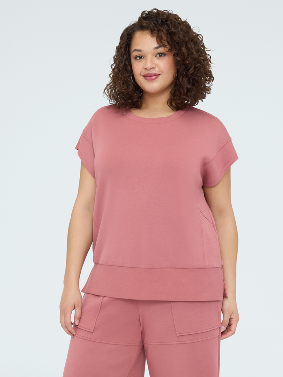 Sleeveless scuba sweatshirt