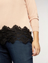 Sweater with lace trim image number 2