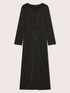 Long wrap dress with V-neckline and slit image number 4