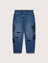 Balloon jeans with lace and rips image number 4