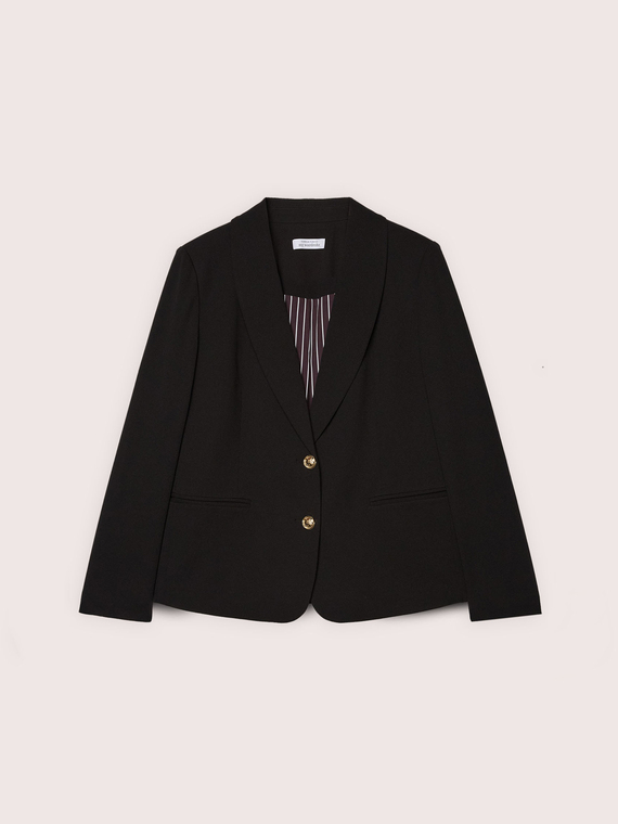 Blazer cropped in tessuto stretch