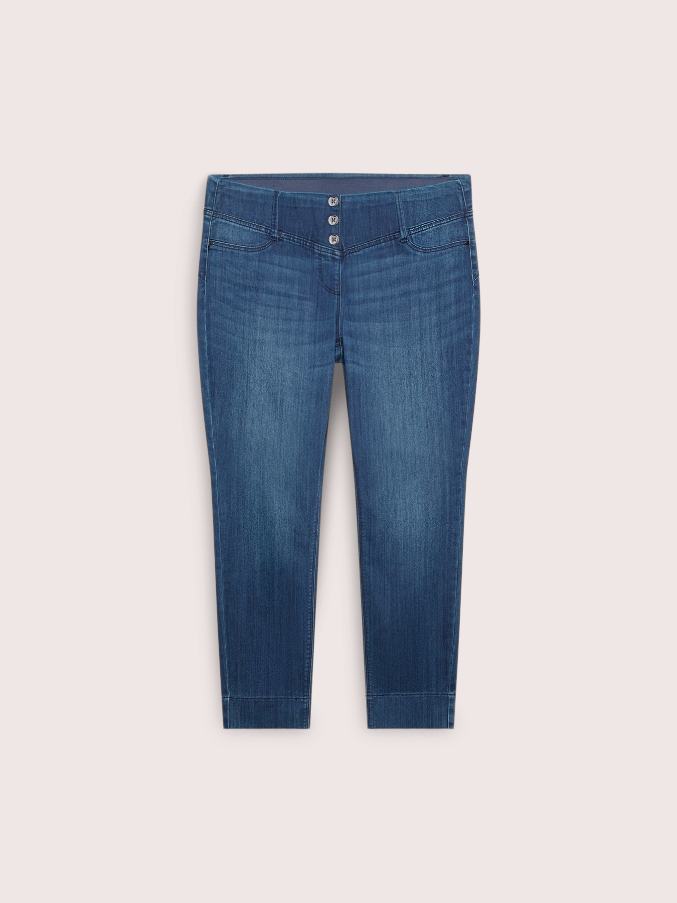 Jeggings in Blau mit dekorativen Kn&ouml;pfen image number 0