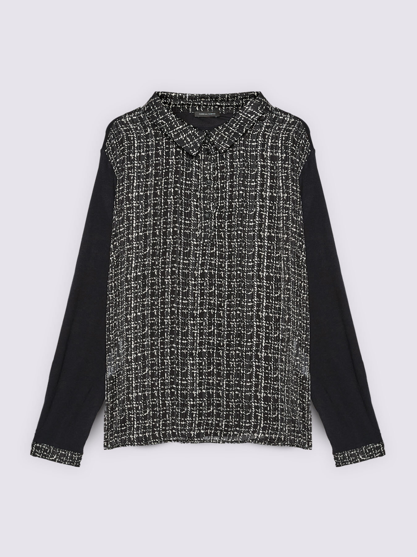 Zweistoff-T-Shirt mit Aufdruck image number 4