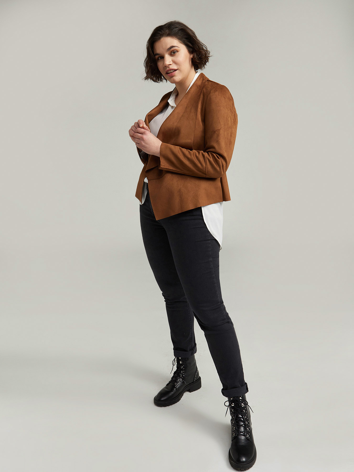 Chaqueta con efecto ante image number 1