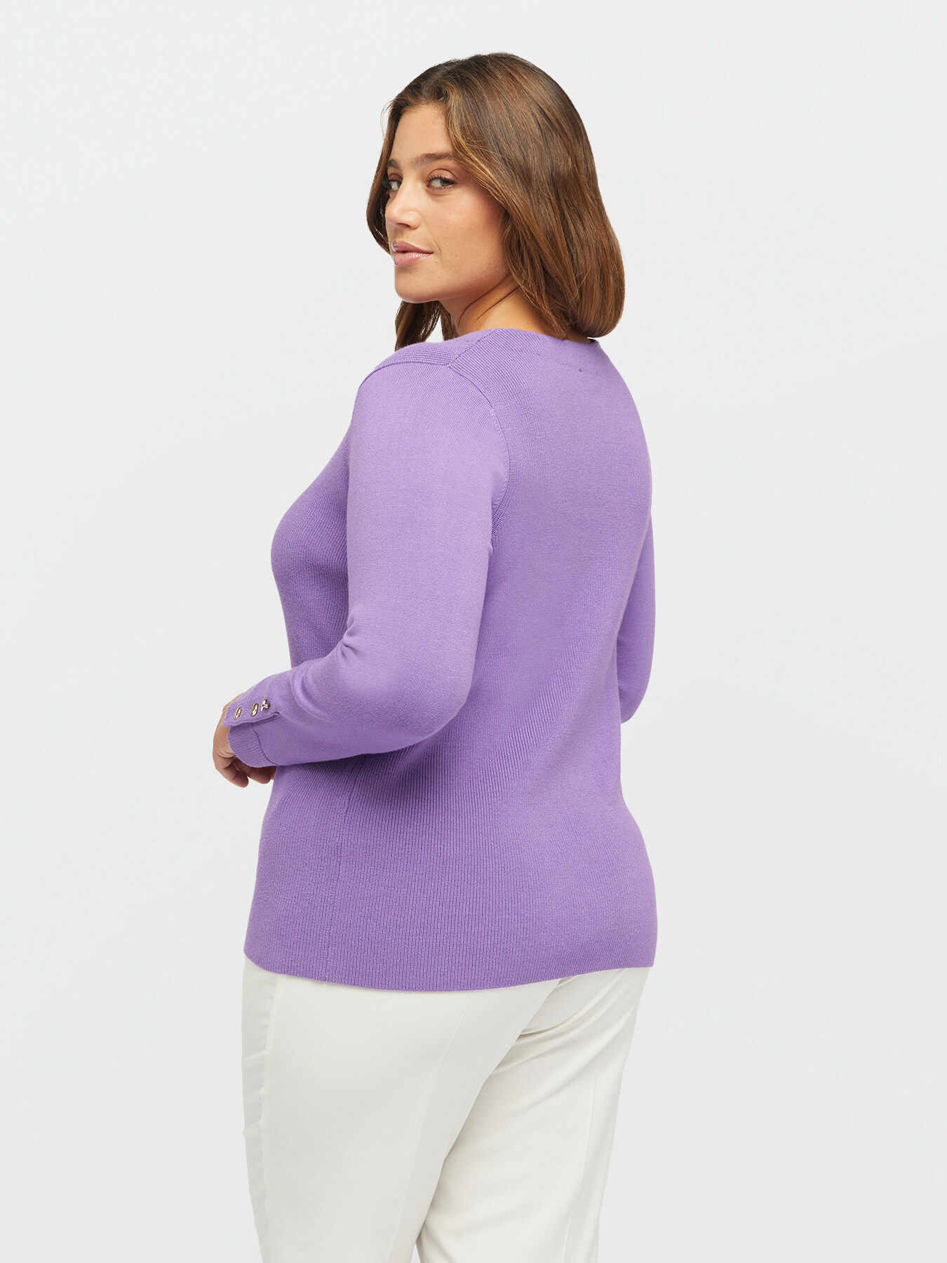 Sweater with chain loop on the neckline image number 1
