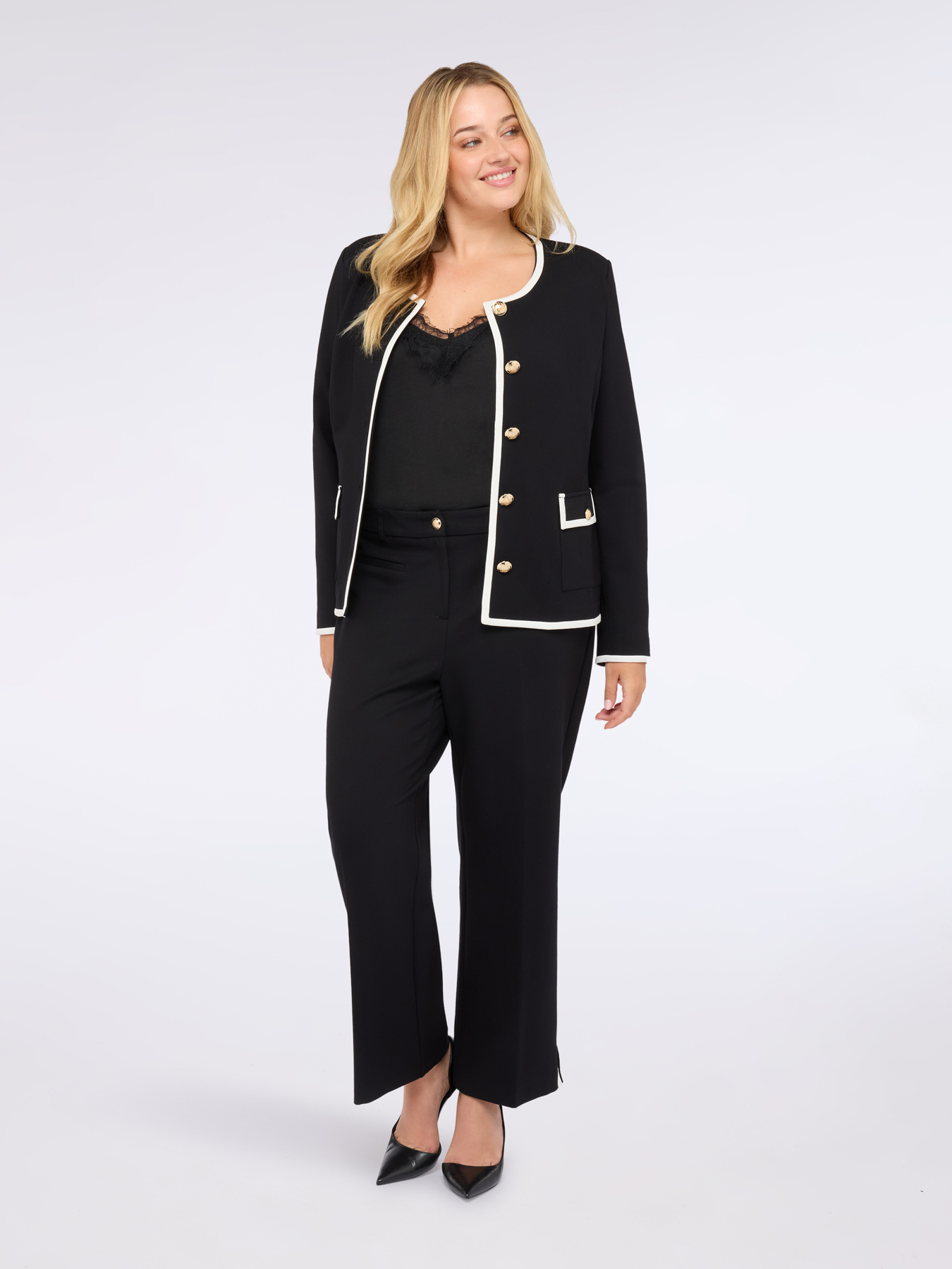 Cropped pants in Milano stitch image number 2