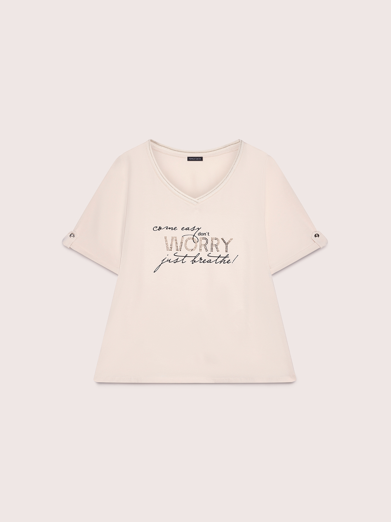 Cotton t-shirt with motivational slogan image number 4