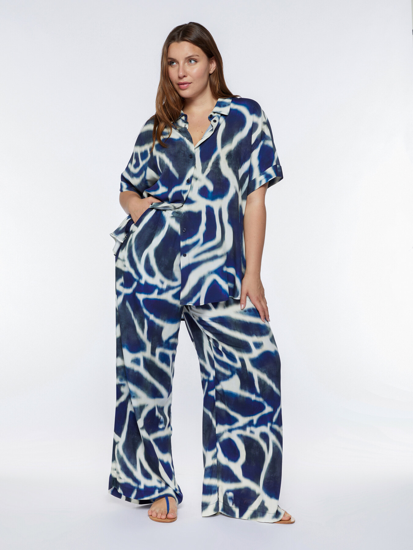 Pantalon large tie dye image number 2