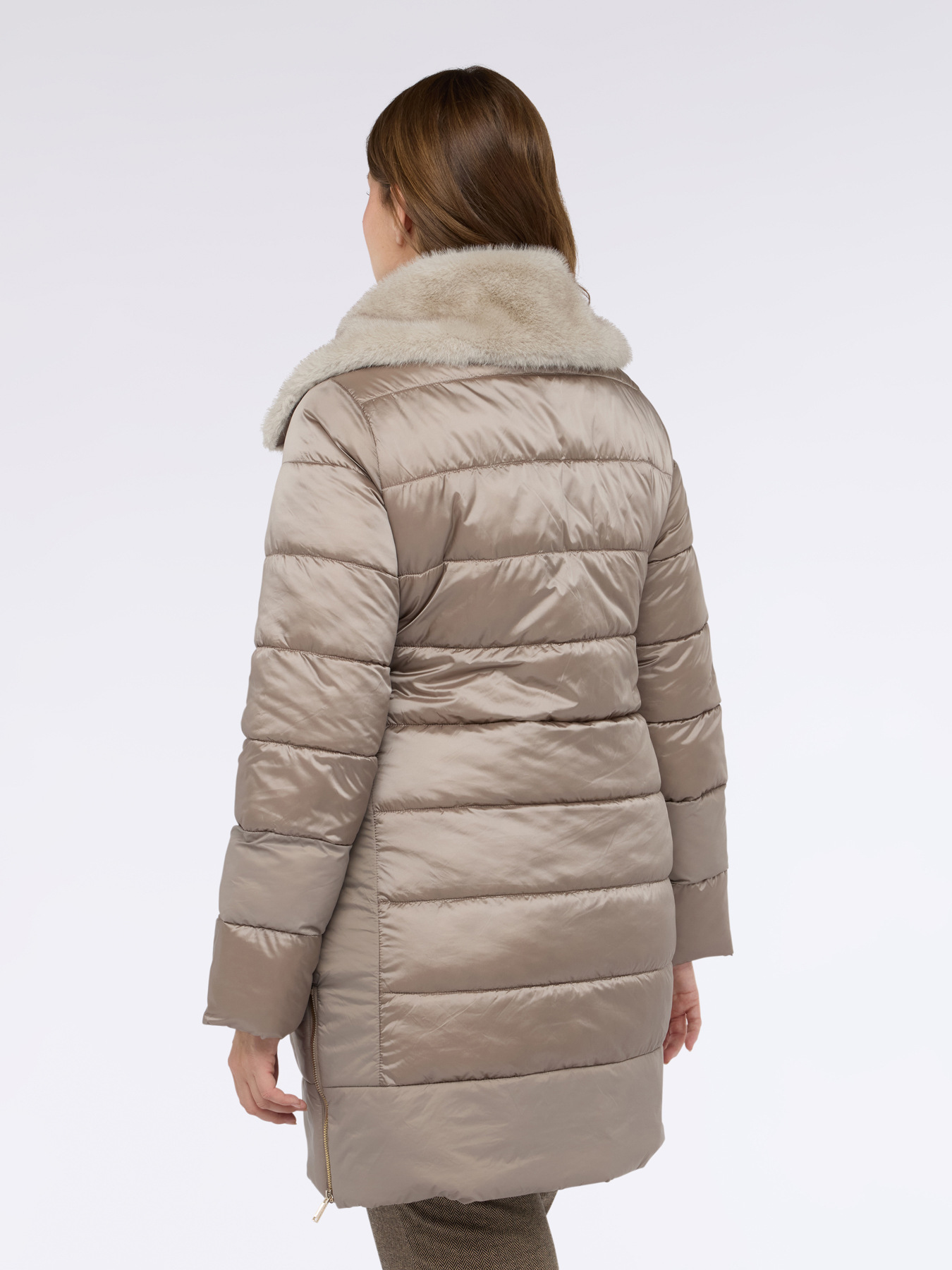 Bi-material down jacket with Sorona&reg; Aura padding image number 1